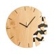 thumbnail image 1 of Relojes Colgantes Redondos Estante Reloj De Pared De Arte Abstracto Moderno Relojes De Pared De Madera Amarillo Claro, 1 of 3