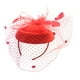 thumbnail image 3 of Tocados Sombreros Cóctel Té Fiesta Sombreros Con Velo Para Mujer Rojo., 3 of 3