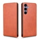 thumbnail image 1 of Funda tipo folio para Samsung Galaxy S25 con soporte magnético y protección para la cámara Marrón, 1 of 6