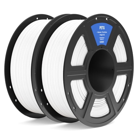 Filamento Para Impresora 3D Elegoo Petg, 1,75 Mm, Blanco, 2 Kg