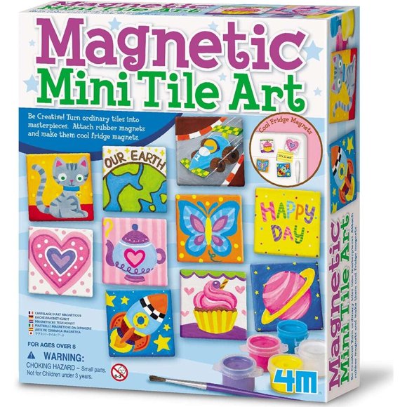 4M Magnetic Mini Tile Art, kit de manualidades DIY para niños