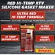 thumbnail image 3 of Dynatex sellador RTV de silicona rojo para juntas de alta temperatura 85 g, paquete de 2, 3 of 9
