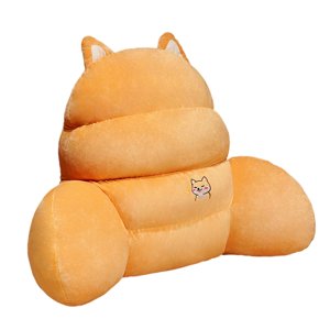 Magideal - Almohada Para El Respaldo, Cojín Para El Respaldo, Almohada De Lectura De Felpa, Almohadas Para El Respaldo, Cojín Cómodo Para Silla Para Dormitorio, Amarillo