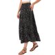 thumbnail image 4 of INSPIRE CHIC Falda Maxi Flowy para Mujer Verano Elástica de Cintura Alta Casual A-Line Faldas Largas XL Negro, 4 of 6