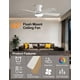 thumbnail image 5 of Ventilador de techo Homlit 107 cm RGB, app y control remoto, blanco, 5 of 9