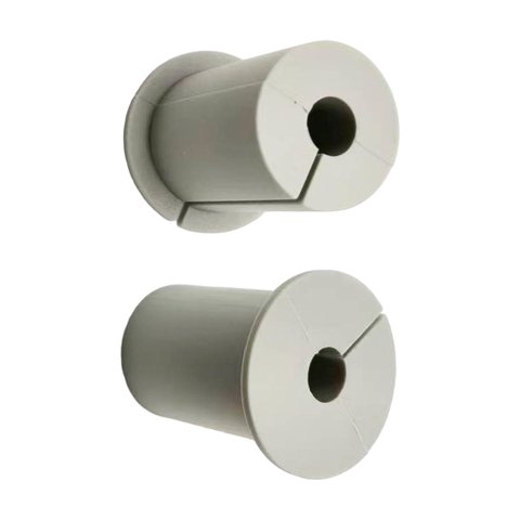 Bothyi - Juego De 2 Clips Para Cables, Kit De Enrutamiento De Cables Para Muebles, Enrutador De Cables Con Orificio Para Cables, Color Gris