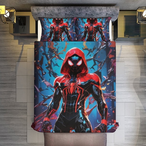 Spider-Man Comforter Set for Kids Boys Teen Men Tween 3D Lightweight Microfiber Bedding Sets
