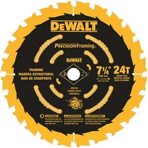 Hoja De Sierra Circular Dewalt Dw3599B10, 7 1/4 Pulgadas, 24 Dientes