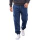 thumbnail image 1 of Pantalones de chándal forrados de vellón para hombre con múltiples bolsillos y cintura con cordón, pantalones cargo 30 azul marino, 1 of 5