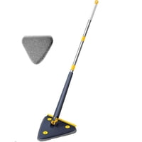 Genérico - Pack X3 Mopa Trapeador Lampazo Triangular Ajustable Giratoria 360° Gris