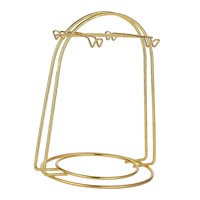 Magideal - Estante De Exhibición Moderno Y Platillo De Acero Inoxidable Duradero Con Gancho Portavasos Colgador De Tazas Para Decoración Del Hogar Soporte , Cuatro Copas