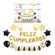 thumbnail image 1 of Set Globo Feliz Cumpleaños Dorado y Negro 25 Piezas, 1 of 1