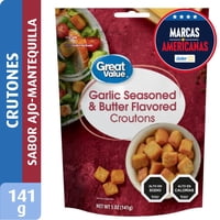 Crutones Sazonados Sabor Ajo Y Mantequilla 141 G Great Value