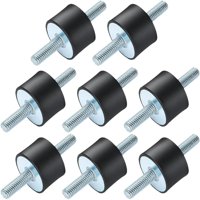 Magideal - 8 Piezas De Tacos De Goma, Tacos Amortiguadores, Aisladores De Vibraciones, Soportes De Goma M8 Para Bombas De Agua, Bobinas De Barcos, Coches, Garaje Doble Cabeza