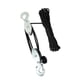 thumbnail image 2 of Polea De Cuerda Hoist De Trabajo Pesado Compacto Compacio De Trabajo Avergüenza De Cuerda De Cuerda De 15 M Cordida Negra De 3 Ruedas, 2 of 5