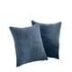 thumbnail image 1 of Pack De 2 Fundas De Cojin Felpa Azul, 1 of 3