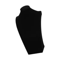 Magideal - Busto De Terciopelo Para Collar, Soporte Para Busto De Joyería, Elegante Organizador Para Collar, Colgante, Cadena, Soporte Para Exhibición De Busto Estilob-34Cm Negro
