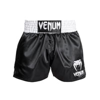 Pantalón Corto De Muay Thai Venum Classic Negro/Blanco/Blanco