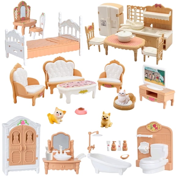 Juego De Muebles Para Casa De Muñecas De 36 Piezas Escala 1 12