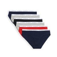 Braguitas Tommy Hilfiger De Algodón Para Mujer, Paquete De 6, Talla L