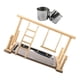 thumbnail image 3 of Parrot Mader Stand Activity Center Ladder W / Taza Soporte Natural Con Tazas De 7,5 Cm, 3 of 5