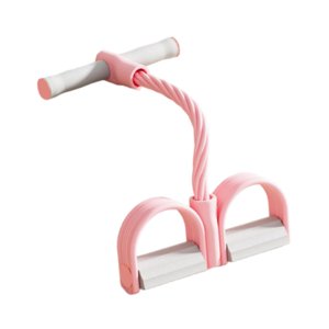 Magideal - Banda De Resistencia Para Pedales, Tirador De Tobillo Con Diseño De 6 Tubos, Cuerda Elástica Para Sentarse, Cuerda De Tracción Para Mujeres Y Hombres, Rosa