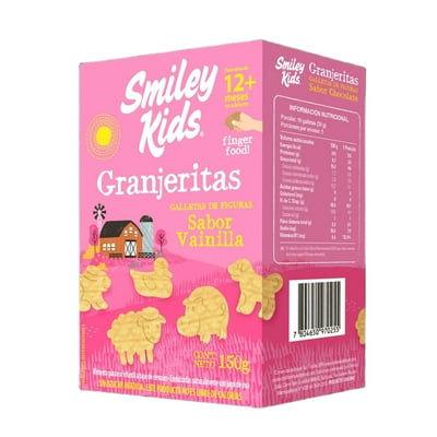 Galletas Granjeritas Sabor Vainilla 115 G Smiley Kids