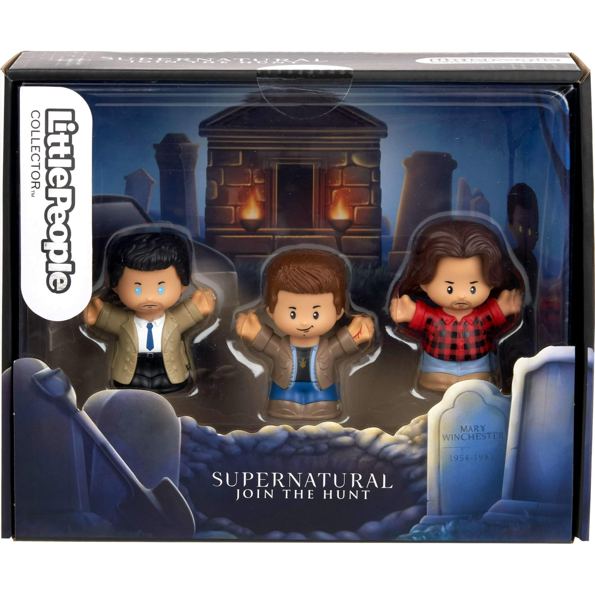 Fisher-price - Edición Especial Del Programa De Televisión Supernatural De Little People Collector, 3 Figuras Para Adultos Y Fanáticos En Paquete De Exhibición