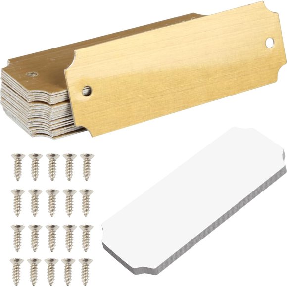 Placas de Nombre Lxmxgk 1x3 Pulgadas Aluminio Grabado Láser 20 Pzs