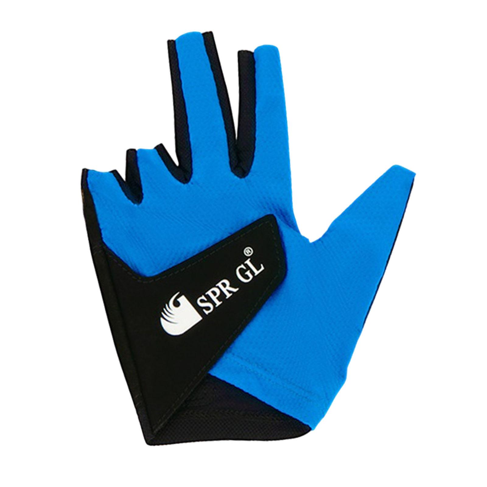 Ioensy - Guante Para Taco De Billar Abierto, Accesorios De Billar Portátiles Para Mano Izquierda, Guante Para Taco De Billar, Color Azul