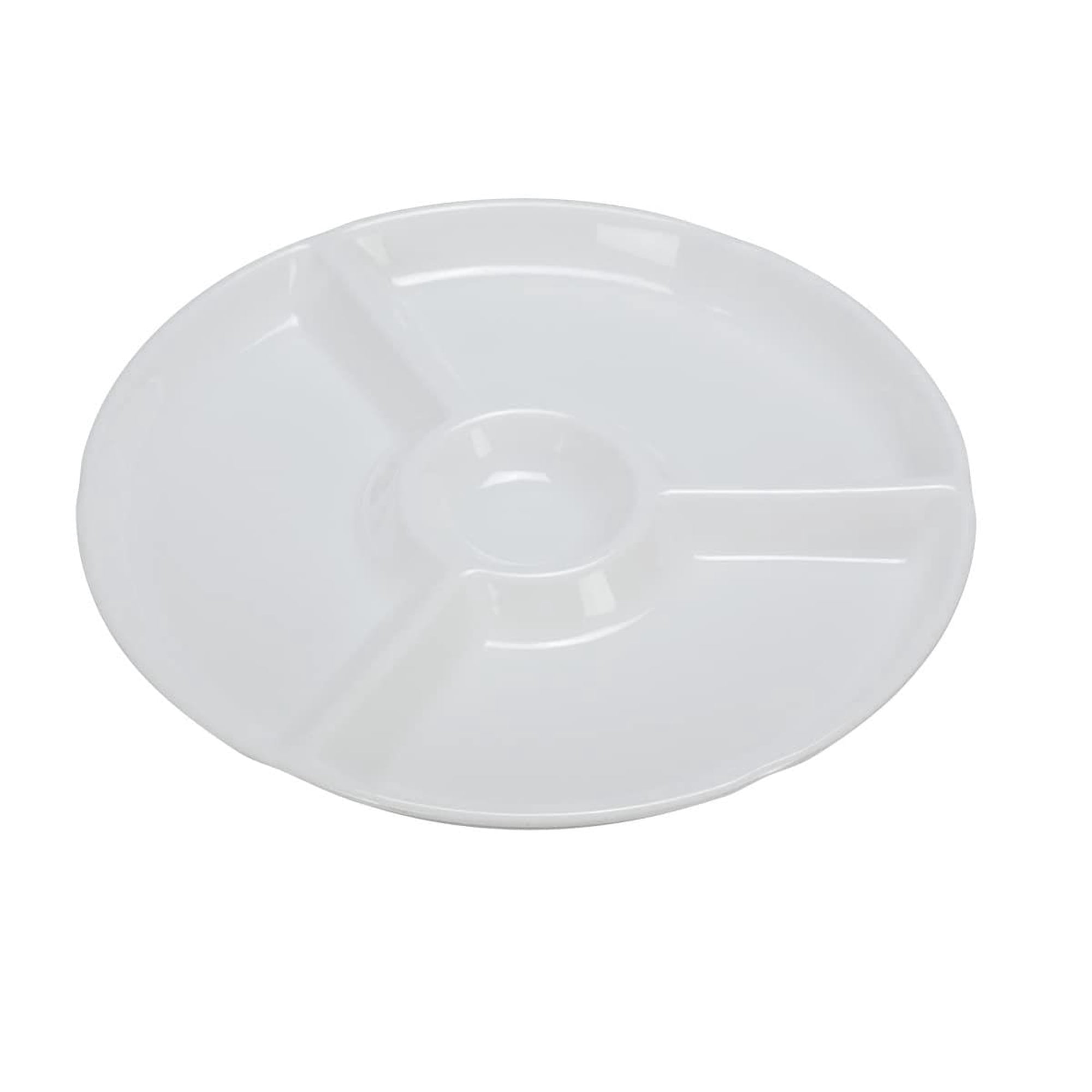 Generic - Plato Yanco Rome De Melamina Blanca Con 4 Compartimentos, 30 Cm, Paquete De 12
