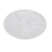 Generic - Plato Yanco Rome De Melamina Blanca Con 4 Compartimentos, 30 Cm, Paquete De 12