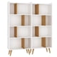 thumbnail image 3 of Set Living 2Lv07 2 Estantes Libreros Nichos Blanco - Nogal, 3 of 4