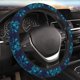 thumbnail image 1 of Cobertura para volante THOEWONG 38 cm en tono verde azulado con estampado floral – Talla universal, 1 of 8