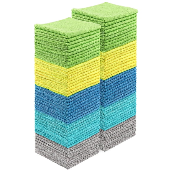 Toalla HOMEXCEL de 100 unidades de microfibra, 29 x 29 cm, multicolor
