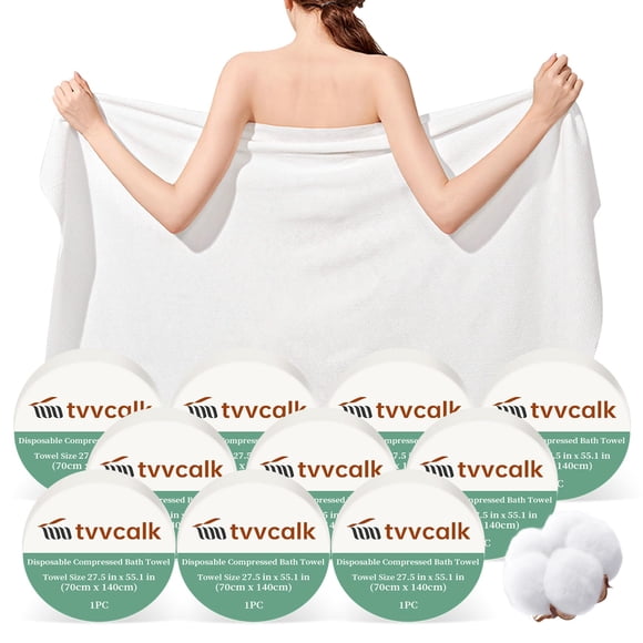 Toallas de baño desechables Tvvcalk, 140 x 70 cm, ultrasuaves, 10 unidades