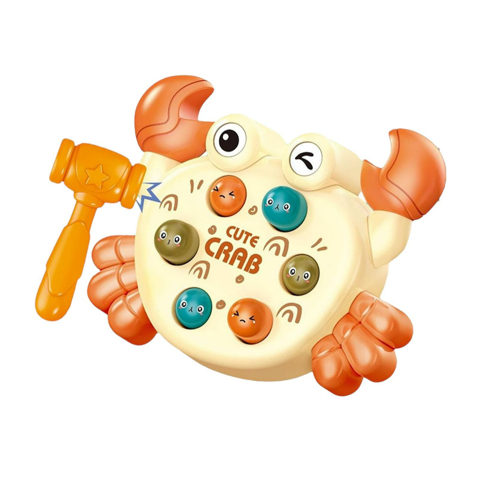 Oem - Juego Didáctico Golpear Topos Martillo Luces Sonido Cangrejo