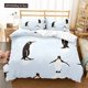 thumbnail image 1 of v945 Bed Sheets Cartoon Penguin Duvet Cover Set For Boys Girl Animated Antarctic Animal Polyester Quilt Cover White Black King Queen Size 3-Piece Bedding Set (1 Duvet Cover + 2 Pillow Shams) Bed Sheet, 1 of 5