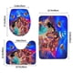 thumbnail image 3 of Jasmín Princesa de Aladdin Juego de 3 alfombras de baño de coral fleece: tapete de baño + alfombra de inodoro en forma de U + funda de tapa de inodoro en forma de O, 3 of 6
