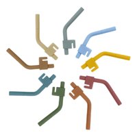 Genérico - Set 8 Bombillas Pajitas Silicona Vasos Ergonomica Bebes Lau