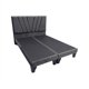 thumbnail image 1 of Cama Dos Plazas Con Respaldo y bases divididas de 150 X 190cm Tapizada en Felpa Gris Oscuro, 1 of 5