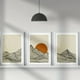 thumbnail image 2 of 3pcs, Mountain Wall Art Mountain Line Minimalist Wall Decor Sun Wall Japandi Wall Art Living Room Art No Frame, 2 of 3