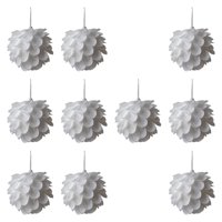 Magideal - 10 Adornos Navideños Decorativos Colgantes De 3,15 Pulgadas Para De Navidad, Decoración Navideña, Bolas Navideñas Para Festivales, Cumpleaños, Pétalo