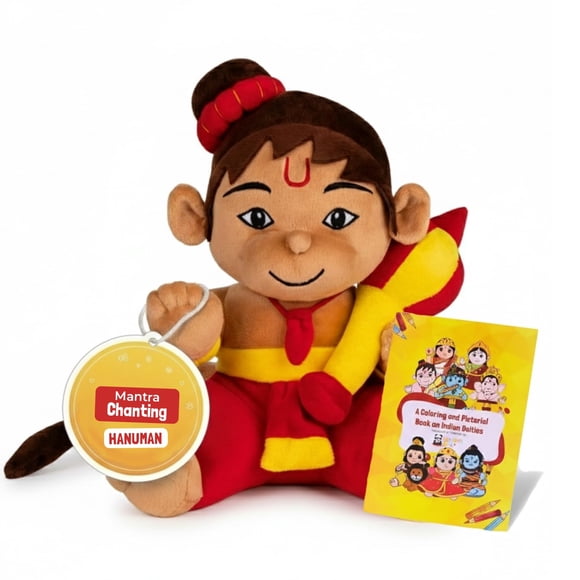 Peluche De Baby Hanuman Con Canto De Mantras De