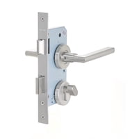 Stark Design - Cerradura De Embutir Puertas De Dormitorios, Bodegas, Oficinas. Cilindro Exterior Y Seguro Interior. Manillas Ambos Lados, Modelo: Maite. (Acero Inoxidable 304). Sku: Sde204-Ai.Kit.Maite