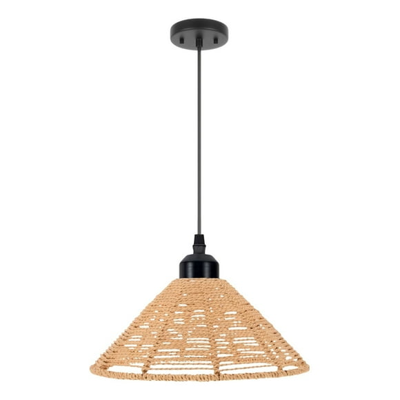 Lámpara Colgante Techo Tejida Vintage Natural Jhn
