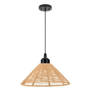 Genérico - Lámpara Colgante Techo Tejida Vintage Natural Jhn