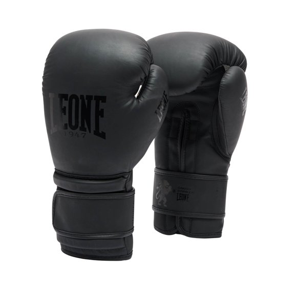 Guantes de boxeo LEONE 1947 16 oz Negro y Blanco
