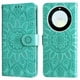 thumbnail image 1 of Funda tipo cartera FOXDOCK para Honor X40 , diseño girasol en relieve, cuero PU, cierre magnético, soporte y tarjetero, 1 of 5