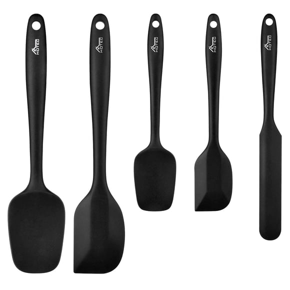 Juego de espátulas de goma de silicona HOTEC, altamente resistentes al calor, sin BPA